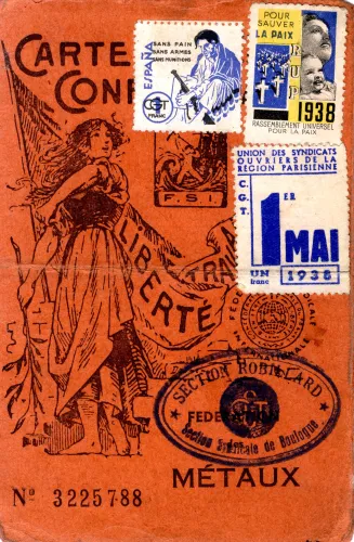 carte syndicale CGT, 1936-1938