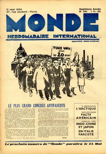 journal Monde, 11 mai 1934