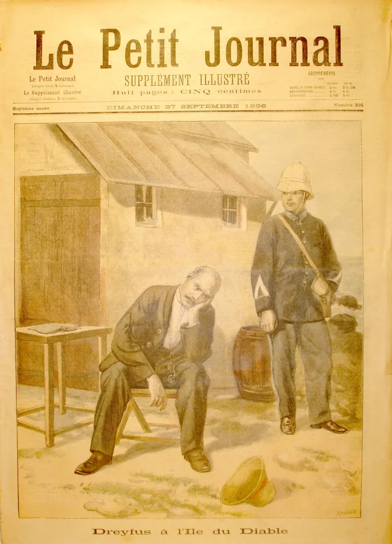 Dreyfus à l’île du Diable, {Le Petit Journal} du 27 septembre 1896, coll.mhv.