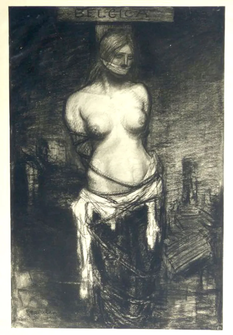 Théophile Alexandre Steinlen, Belgica, lithographie, 1916, coll. mhv