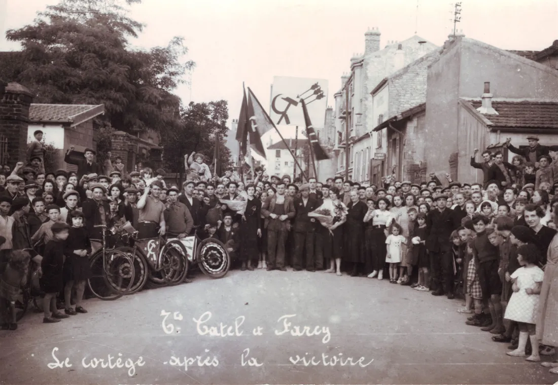 Ets Catel et Farcy. Le cortège de la victoire, coll. RADAR.