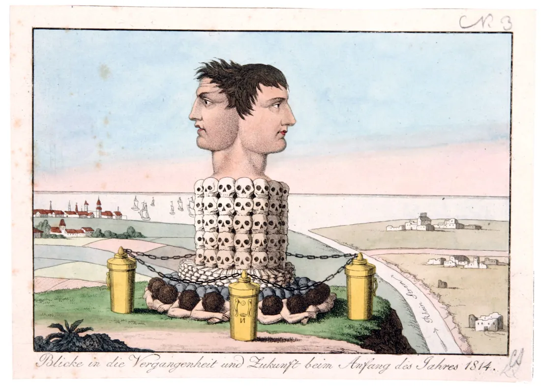 Eau-forte coloriée, 1814, coll. mhv.