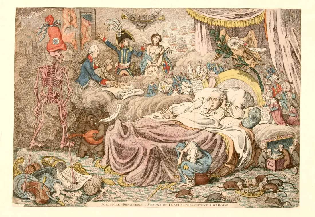 Eau-forte coloriée, 1802, coll. mhv.