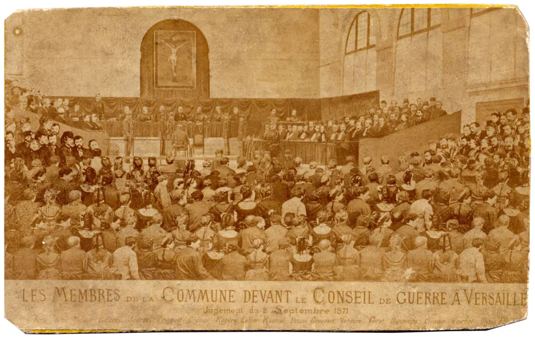 Photomontage d'un procès de Communards, coll.mhv.