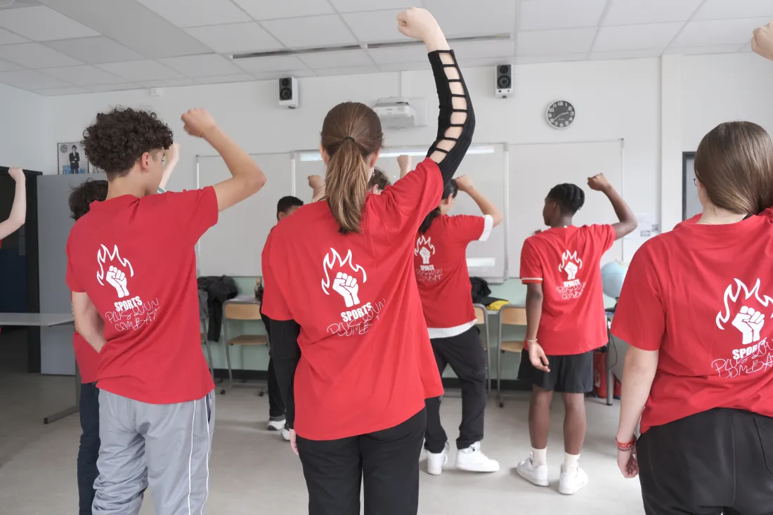Photographie atelier théâtre au collège Solveig Anspach